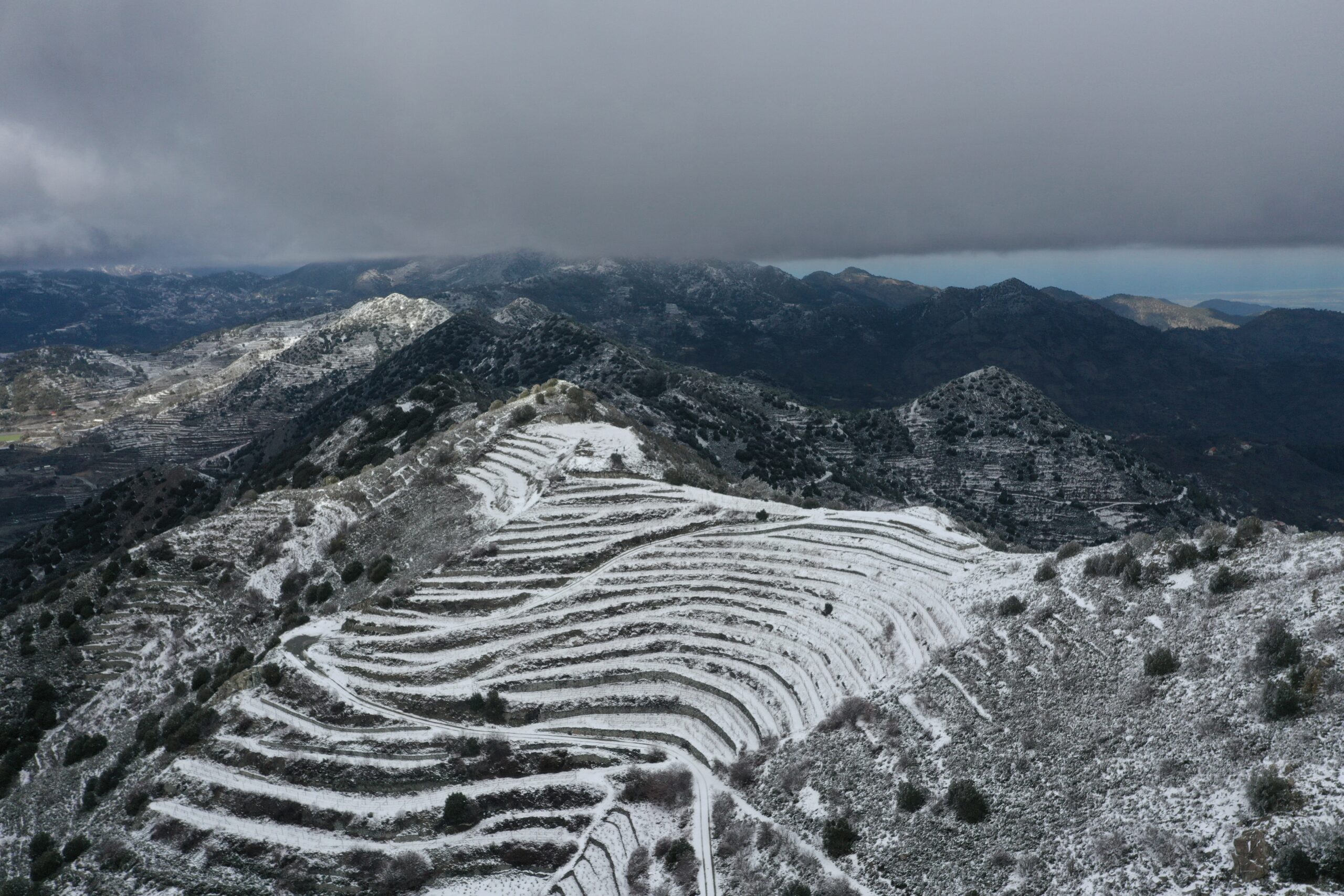 Tsiakkas Winery in snow