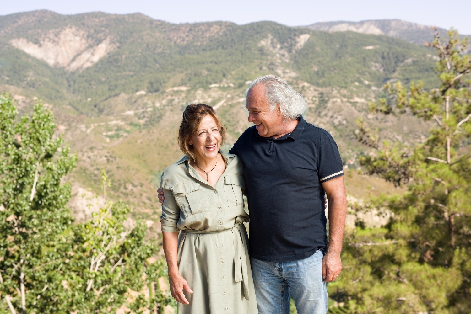 The family with winery view